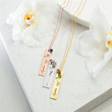 Women's Name Birthday Flower Stone Necklace – Jewelry Gift Ideas — 4