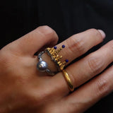 Inlaid Ring Sterling Silver Plating Color Separation – Everyday Gifts — 2