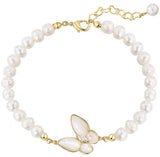 Shell Design Freshwater Pearl Butterfly Bracelet – Jewelry Gift Ideas — 3