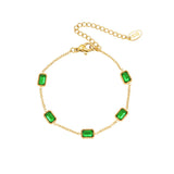 Women's Emerald Zircon Titanium Bracelet – Jewelry Gift Ideas — 3