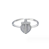 S925 Silver Love Heart Dropper Ring – Gifts for Couples — 4