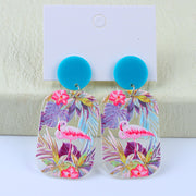 Women's Vintage Color Clash Embossed Acrylic Earrings – Gifts for Her — 8
