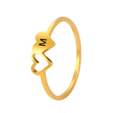 Hollow Out Double Love Ring 18k Real Gold Plating – Jewelry Gift Ideas — 10