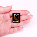 Crochet Black Cat Brooch Badge – Jewelry Gift Ideas — 2