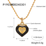 Colored Enamel Glaze Love Diamond Pendant – Jewelry Gift Ideas — 5