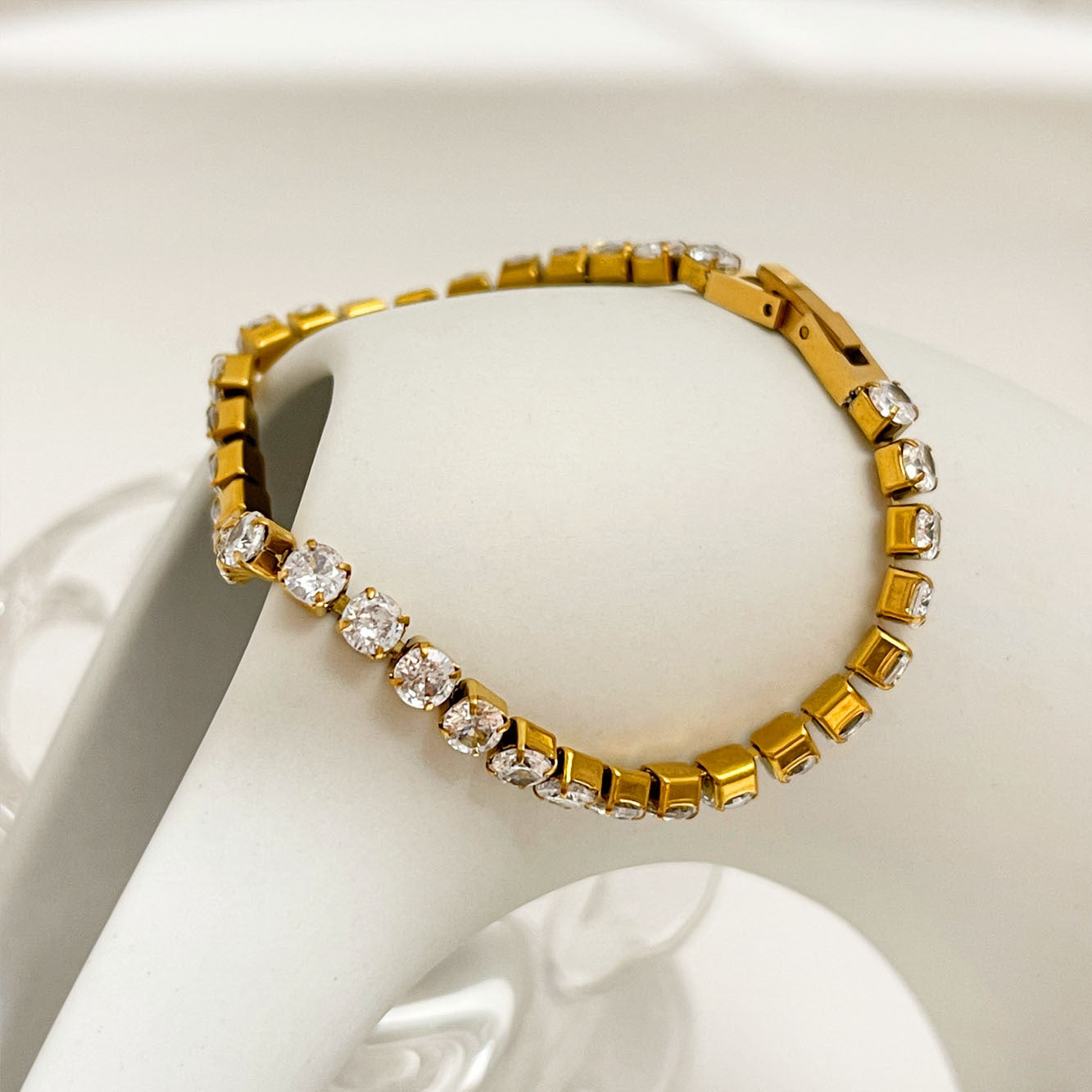 Gypsophila Zircon 18K Gold-plated Titanium Steel – Jewelry Gift Ideas — 1