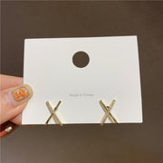 Women's Minimalist Zircon Inlaid Copper Earrings – Gifts for Her — 1