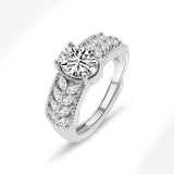 Hollow Pattern Colored Gems Blue Corundum Ring – Practical Gifts — 3