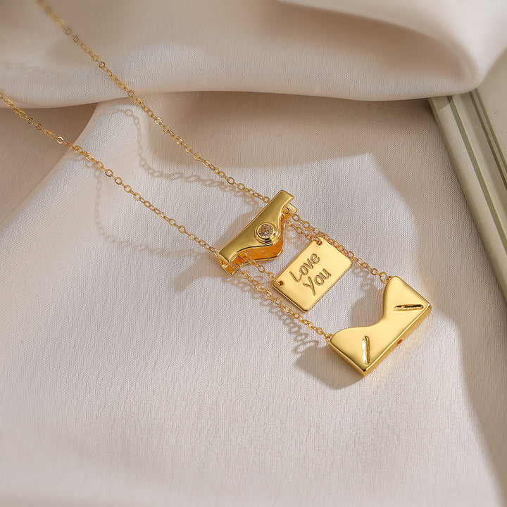 Creative Copper Plated Gold Pendant Necklace – Jewelry Gift Ideas — 1