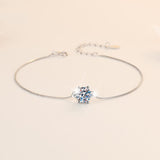 Sterling Silver Mosang Stone Women's Bracelet – Jewelry Gift Ideas — 2