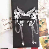 Qingqiu Fox Antique Ear Clips Long Tassel Elf Earrings – Stylish Gifts — 1