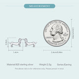 S925 Sterling Silver Dachshund Earrings – Stylish Gifts — 3