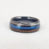 Polished Electric Black Inlaid Deerhorn Ring – Useful Gifts — 4