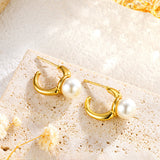 Fashion Stainless Steel C- Shaped Earrings Simple – Stylish Gifts — 2