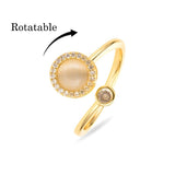 Rotatable Opal Titanium Steel Necklace Female – Jewelry Gift Ideas — 8