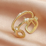 Ins Cold Wind Double Hexagram Ring Adjustable – Thoughtful Gifts — 3
