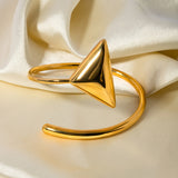 18K Gold Stainless Steel Triangle Coil Bracelet – Jewelry Gift Ideas — 3