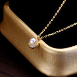 Moon Natural Pearl Full Diamond Necklace – Jewelry Gift Ideas — 1