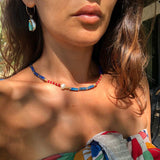 Klein Blue Agate Necklace For Women French – Jewelry Gift Ideas — 3