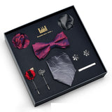 Eight Piece Tie Square Bow Tie Brooch – Jewelry Gift Ideas — 18