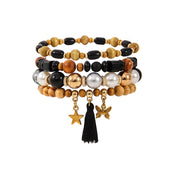 Ethnic Wooden Bead Tassel Bracelet Suit – Jewelry Gift Ideas — 6