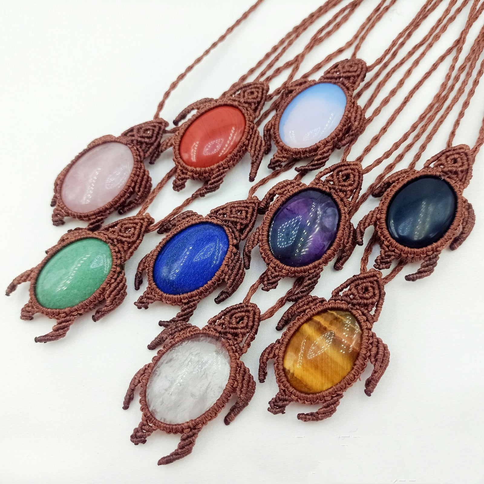 National Style Crystal Gem Hand-woven Pendant – Jewelry Gift Ideas — 1