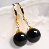 Elegant Silvering Earrings Female Chalcedony Green – Gifts for Her — 9