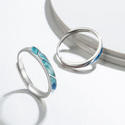 Qin Se He Couple Rings A Pair Of Sterling Silver – Gifts for Couples — 1