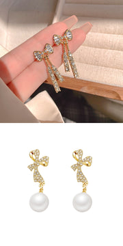 INS Butterfly Earrings With Rhinestones Fashion – Stylish Gifts — 3