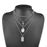 Cross multi-layer pendant necklace – Jewelry Gift Ideas — 5