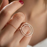 Personalized Round Hollow Name Pendant Christmas – Jewelry Gift Ideas — 1
