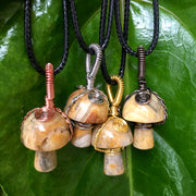 Natural Crystal Mushroom Pendant Necklace – Jewelry Gift Ideas — 15