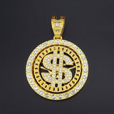 Diamond Set Rotating Rotatable Dollar Pendant – Jewelry Gift Ideas — 5