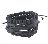 Leather Bracelet Men Multilayer Bead Bracelet – Jewelry Gift Ideas — 18