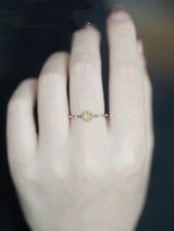 Natural Green Olive Rose Cut 925 Sterling Silver Gold – Stylish Gifts — 1