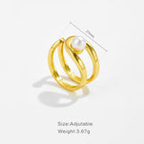 Pearl Twin Open Adjustable Ring – Unique Gift Ideas — 6