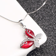Korean Butterfly Crystal Pendant Necklace – Jewelry Gift Ideas — 4
