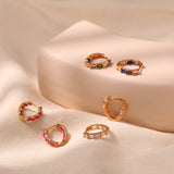 Women's Retro Peach Heart Round Earrings – Gifts for Her — 17