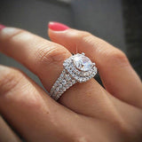 Style Diamond-Encrusted Square Zircon Ring With Topaz – Stylish Gifts — 2