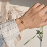 Pink Strawberry Crystal Bracelet – Jewelry Gift Ideas — 18