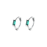 Hot Sell Women's Emerald Hoop Stud Earrings – Gifts for Her — 3