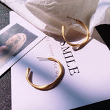 Sterling silver needle earrings c-shaped earrings – Meaningful Gifts — 4