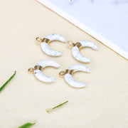 Stone Crescent Shaped Pendant Necklace – Jewelry Gift Ideas — 9