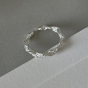 Minimalist Twisted Woven Love Ring – Gifts for Couples — 3
