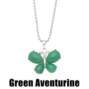 Crystal Agate Butterfly Necklace Pendant Neck – Jewelry Gift Ideas — 17