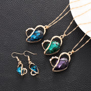 Crystal Love Jewelry Set Necklace Earrings – Jewelry Gift Ideas — 1