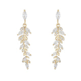 Micro-set Zirconia 14k Gold Plated Leaf Female – Gifts for Her — 5