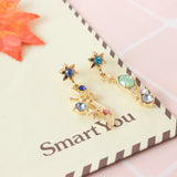 Japanese Sailor Moon Series Sky Sea Green Earrings – Useful Gifts — 3