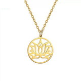 Female Buddha Lotus Stainless Steel Pendant – Jewelry Gift Ideas — 2