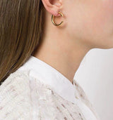 Gold-plated brass C-shaped earrings – Stylish Gifts — 12